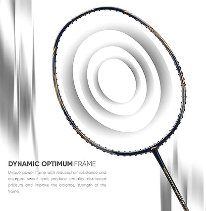 Li-Ning G-Force Superlite Max 9 مضرب تنس الريشة غير مضغوط من الكربون والجرافيت مع غطاء مضرب كامل