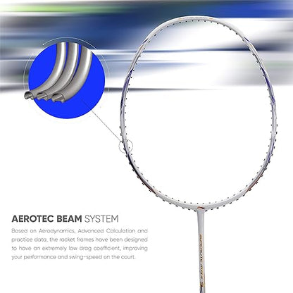 Li-Ning G-Force Superlite Max 9 مضرب تنس الريشة غير مضغوط من الكربون والجرافيت مع غطاء مضرب كامل