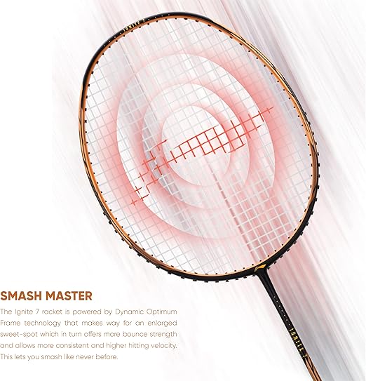Li-Ning Ignite 7 Superlite مضرب تنس عالي السرعة بغطاء كامل من ألياف الكربون