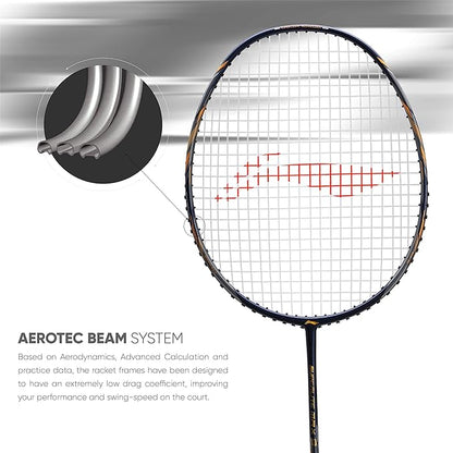 Li-Ning G-Force Superlite Max 9 مضرب تنس الريشة المصنوع من ألياف الكربون والجرافيت مع غطاء كامل للمضرب