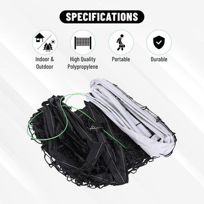 Endless شبكة كرة طائرة احترافية 32 قدم × 3 قدم | المادة: البولي إيثيلين (PE) | شبكة البطولة، شبكة تدريب تنس الريشة البديلة | ملحقات الكرة الطائرة الرملية