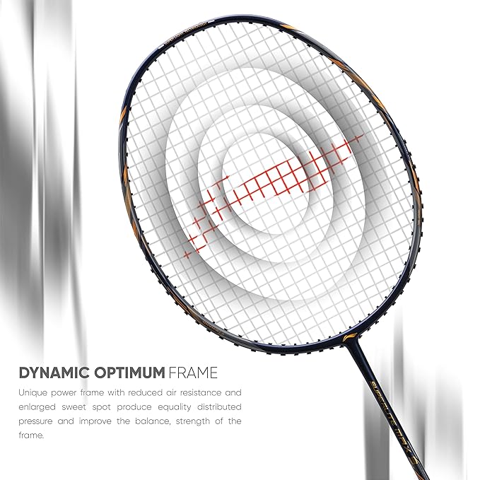 Li-Ning G-Force Superlite Max 9 مضرب تنس الريشة المصنوع من ألياف الكربون والجرافيت مع غطاء كامل للمضرب