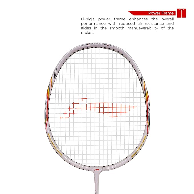 Li-Ning XP 2020 مضرب تنس الريشة إصدار خاص (AYPQ154-5) (أبيض) مع غطاء رأس مجاني (مجموعة من قطعة واحدة)