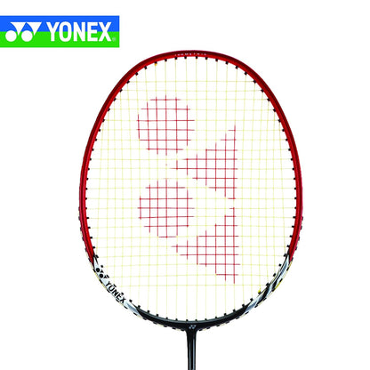 Yonex  NanoRay 6000I G4 مضرب تنس الريشة المصنوع من أوتار من الألومنيوم مع غطاء كامل للمضرب (أحمر) | لاعبون متوسطون | 92 جرام | أقصى شد للأوتار - 24 رطلاً