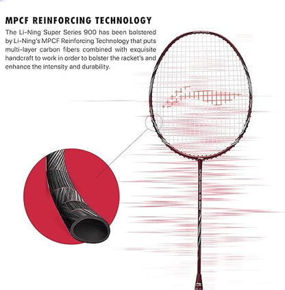 Li-Ning Super 900 مضرب تنس الريشة مع غطاء كامل مجاني