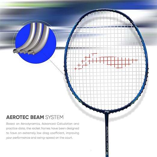 Li-Ning G-Force Superlite Max 9 مضرب تنس الريشة غير مضغوط من الكربون والجرافيت مع غطاء مضرب كامل