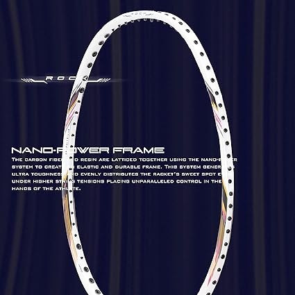 HUNDRED ROCK 88 مضرب تنس الريشة من ألياف الكربون مع غطاء مضرب كامل | لاعبون متوسطون | 82 جرام | أقصى شد للوتر - 32 رطلاً