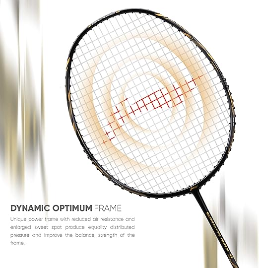 Li-Ning G-Force Superlite Max 9 مضرب تنس الريشة غير مضغوط من الكربون والجرافيت مع غطاء مضرب كامل