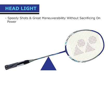 Yonex NanoRay 7000I مضرب تنس الريشة G4-2U من الألومنيوم مع غطاء كامل (أزرق) عبوة من قطعة واحدة