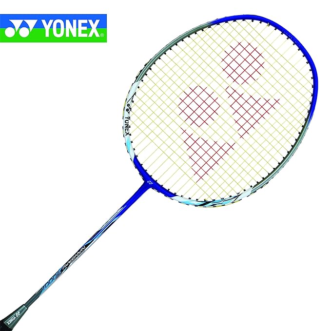 Yonex NanoRay 7000I مضرب تنس الريشة G4-2U من الألومنيوم مع غطاء كامل (أزرق) عبوة من قطعة واحدة