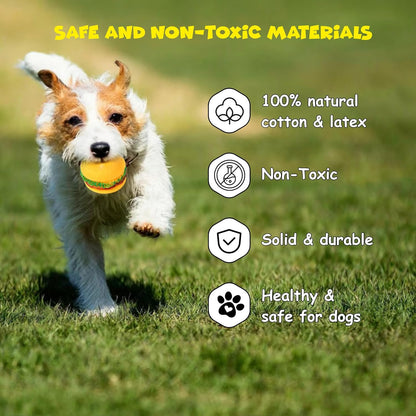 Funfy مجموعة من 7 ألعاب مضغ للجراء للكلاب التي تمر بمرحلة التسنين | ألعاب مضغ للكلاب مع ألعاب حبلية، وحبال كروية متعددة، ولعبة على شكل نجمة، ولعبة برجر، وألعاب صرير للكلاب الصغيرة والمتوسطة