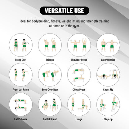 Endless Rubber Bouncy Dumbbells | Material: Iron and Rubber | Perfect for Bodybuilding, Fitness, Weightlifting, Home or Gym Training | for Men and Women