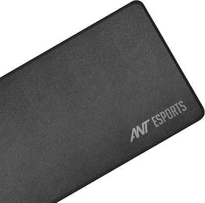 Ant Esports MP290 Gaming Mouse Pad, Large with Stitched Edges, Waterproof and Non-Slip Base for Gaming and Office - Black, Spandex Rubber