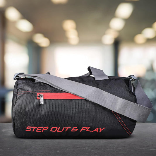 NIVIA حقيبة رياضية دائرية جديدة | حقيبة كتف من البوليستر (أسود، 12 لتر) حقيبة كتف | حقيبة لياقة بدنية | حقيبة رياضية وسفر | حقيبة رياضية | حجرة منفصلة للأحذية | حقائب رياضية للجنسين | للرجال والنساء