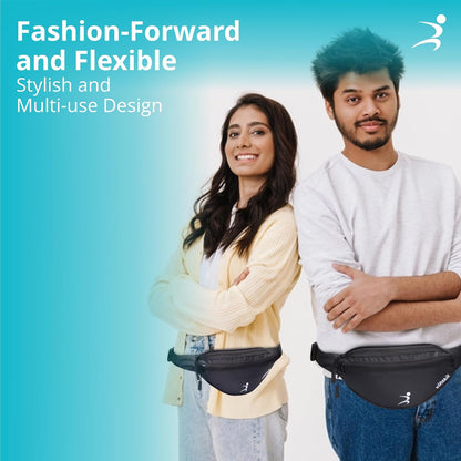 حقيبة خصر Vifitkit للرجال، حقيبة خصر للنساء، حقيبة خصر للرجال، حقيبة خصر للنساء، حقيبة صدر للنساء، حقيبة خصر للرجال، حقيبة خصر للأولاد، حقائب خصر للبنات، حقيبة خصر - أسود