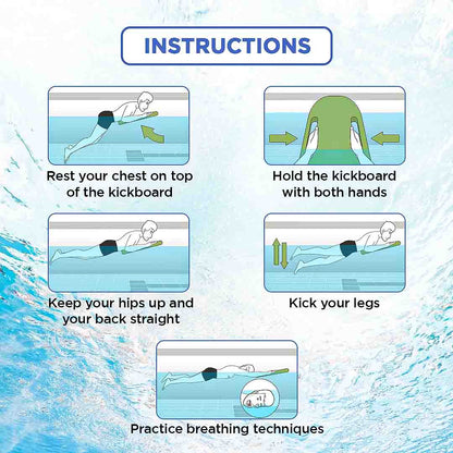 Endless EL1011 Infinity Ergonomic Design Kickboard | Material: Vinyl Acetate Foam | Beginner Swimming Training Float | Floating Pads for Kids and Adults