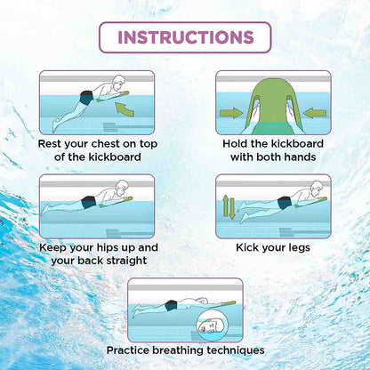 Endless EL1011 Infinity Ergonomic Design Kickboard | Material: Vinyl Acetate Foam | Beginner Swimming Training Float | Floating Pads for Kids and Adults