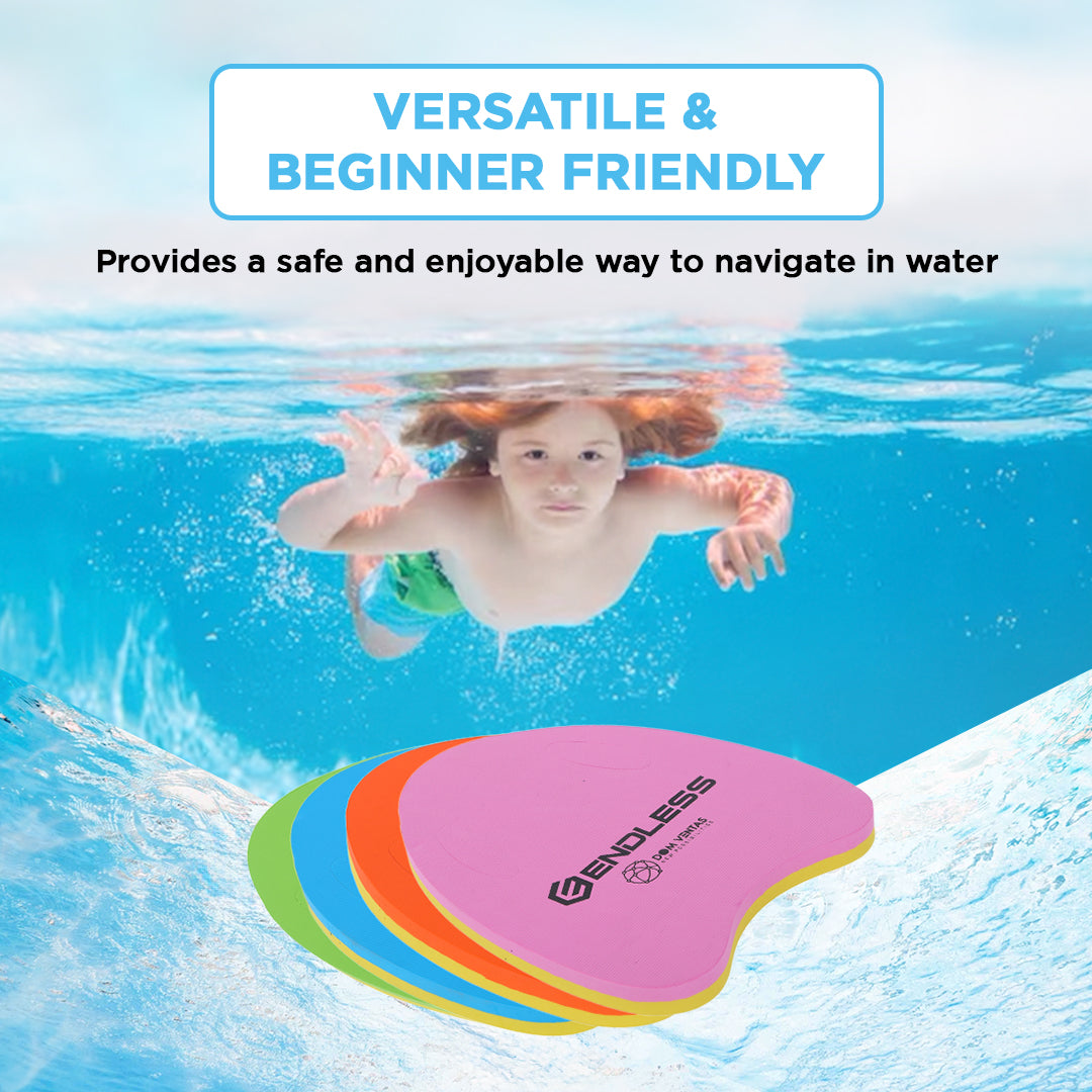 Endless EL1013 Ergonomic Design Kickboard | Material: Vinyl Acetate Foam | Swimming Training Floats for Beginners | Floating Cushions for Kids and Adults