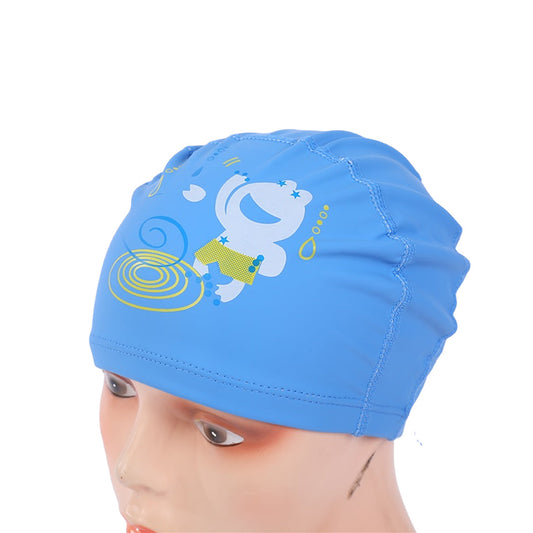 Endless EL1017 Comfortable Polyurethane Swimming Cap | Material: Polyurethane | Flexible Waterproof Swimming Cap for Long and Short Hair with Thick Brim | for Kids