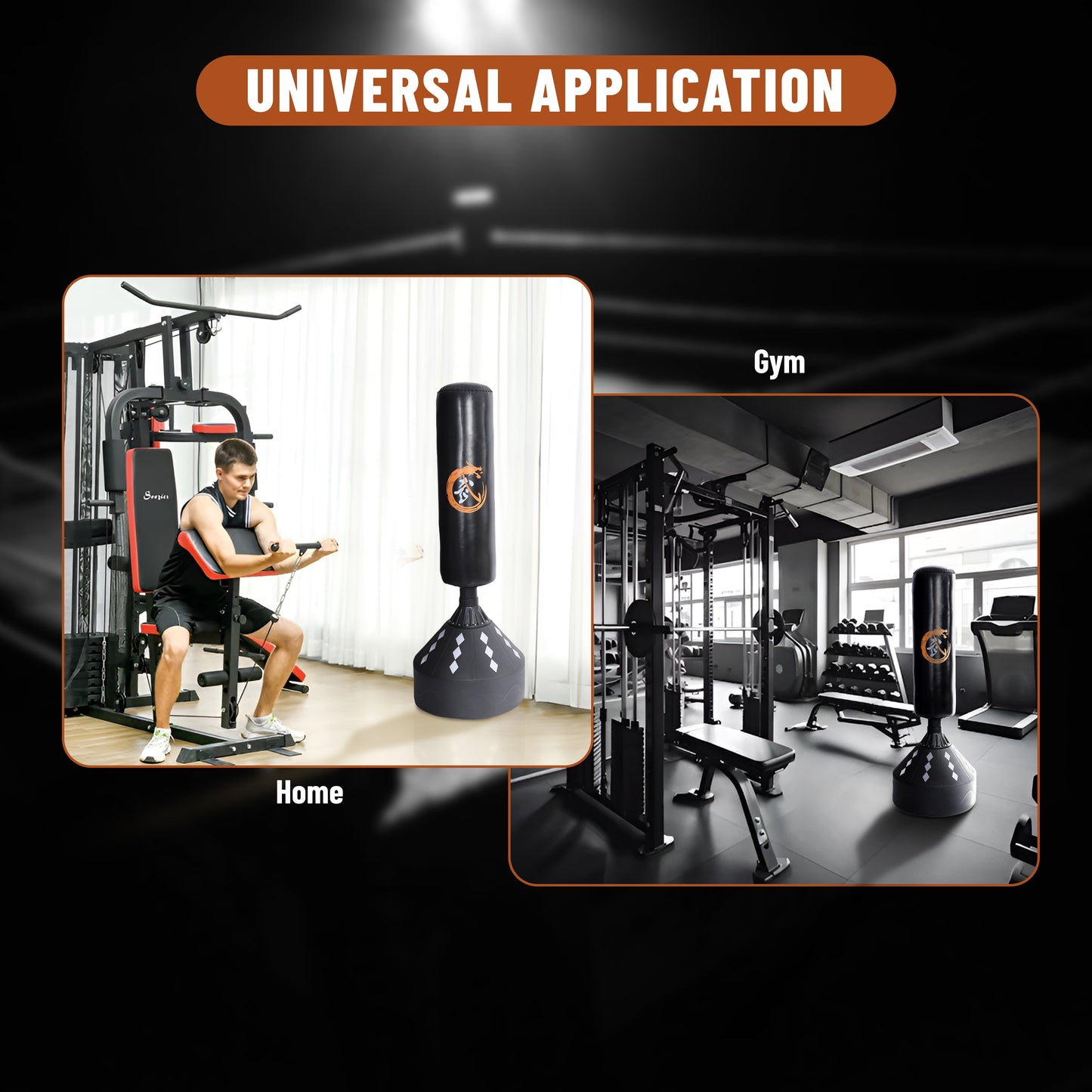 Endless كيس ملاكمة قائم | 6 أقدام | المادة: جلد البولي يوريثان | أكياس ملاكمة كيك بوكسينج لفنون القتال المختلطة، فنون القتال، اللياقة البدنية | معدات ثقيلة | مناسبة للمكتب، صالة الألعاب الرياضية المنزلية | للرجال والنساء