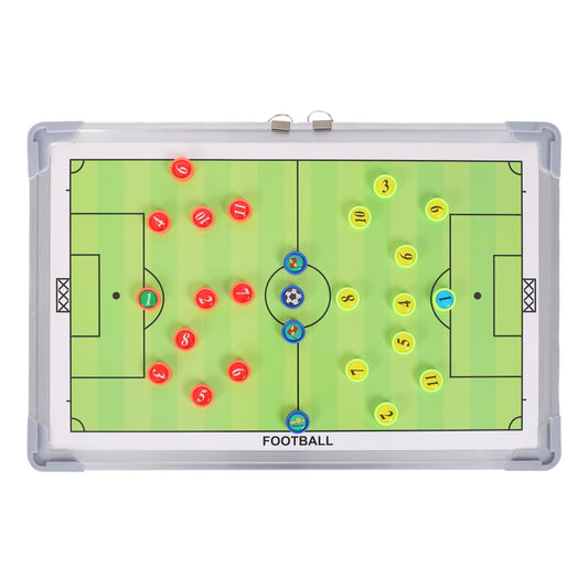 Endless Portable Soccer Tactics Coaching Board | Multicolor | Material: Aluminum | Magnetic Soccer Tactics Board | Magnetic Soccer Tactics Board | Double Sided Strategy Board | with Player Markers, Pen and Eraser