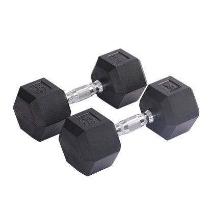 Endless Rubber Coated Hexagon Dumbbell | Material: Iron and Rubber | Perfect for Bodybuilding, Fitness, Weightlifting, Home or Gym Training