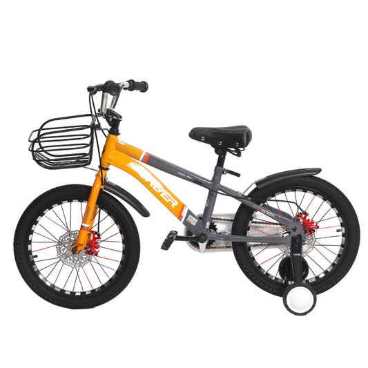 Endless Infinity Carbon Steel Kids cycle with Front and Rear Disc Brakes and Basket | Kids Bike Ages 4-7 | 16" cycle with Training Wheels and Premium Fenders | Kids cycle with 2.125" Wide Tires