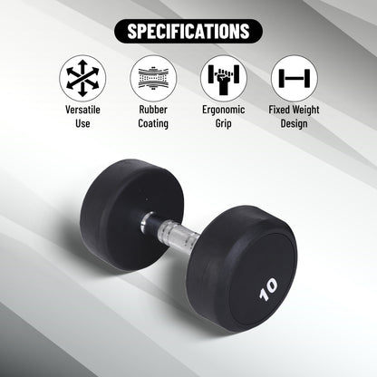 Endless Rubber Bouncy Dumbbells | Material: Iron and Rubber | Perfect for Bodybuilding, Fitness, Weightlifting, Home or Gym Training | for Men and Women