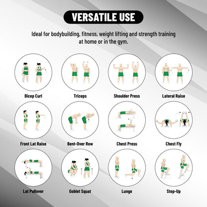Endless Rubber Bouncy Dumbbells | Material: Iron and Rubber | Perfect for Bodybuilding, Fitness, Weightlifting, Home or Gym Training | for Men and Women