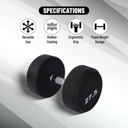 Endless Rubber Bouncy Dumbbells | Material: Iron and Rubber | Perfect for Bodybuilding, Fitness, Weightlifting, Home or Gym Training | for Men and Women