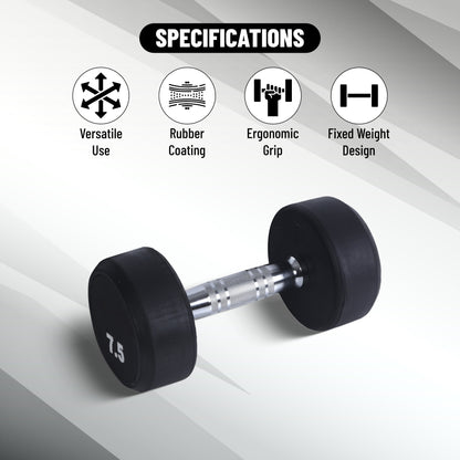 Endless Rubber Bouncy Dumbbells | Material: Iron and Rubber | Perfect for Bodybuilding, Fitness, Weightlifting, Home or Gym Training | for Men and Women
