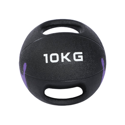 Endless Infinity Double Handle Medicine Ball | Black | Rubber | Core Strengthening, Fitness, Cardio, Home and Gym Workouts | For Men and Women