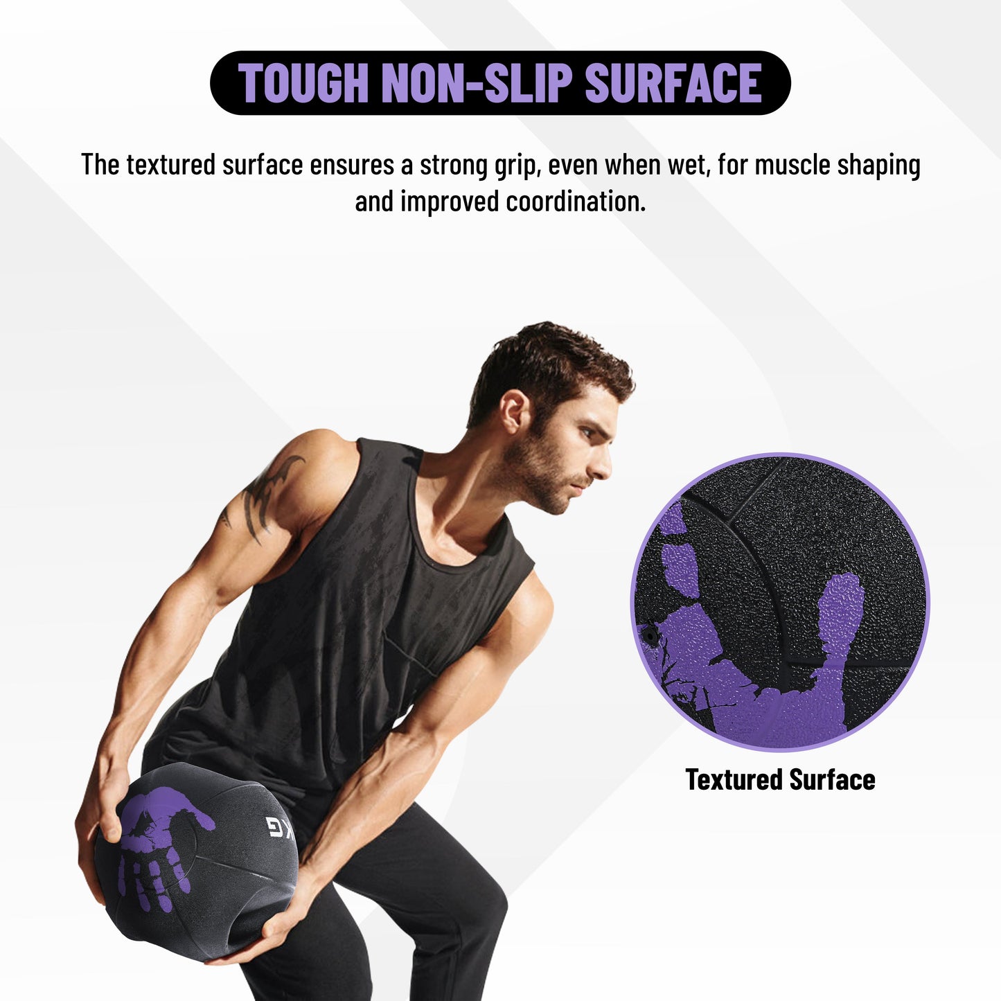 Endless Infinity Double Handle Medicine Ball | Black | Rubber | Core Strengthening, Fitness, Cardio, Home and Gym Workouts | For Men and Women