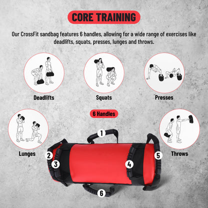 Endless Premium Power Bag with Multi-Position Handles and Zipper | Sand and Leather | for Weight Training, Yoga, Heavy Duty Training, and Gym Workouts