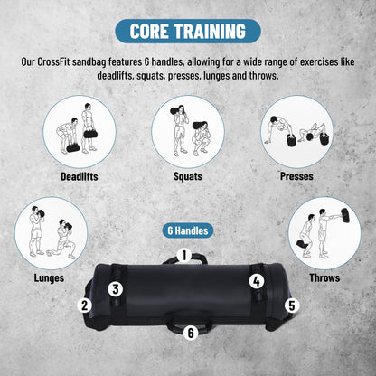 Endless Premium Power Bag with Multi-Position Handles and Zipper | Sand and Leather | for Weight Training, Yoga, Heavy Duty Training, and Gym Workouts