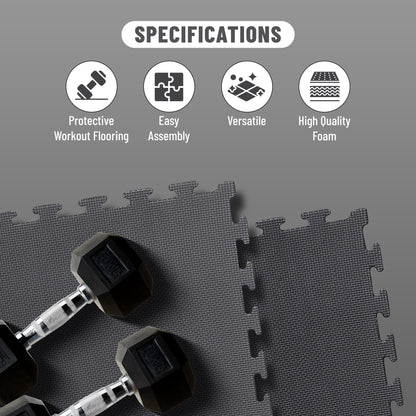 Endless 5 Pack 1" Thick Taekwondo Mats | Material: EVA | with EVA Foam Interlocking Tiles for Exercise, MMA, Gymnastics, Home Gym