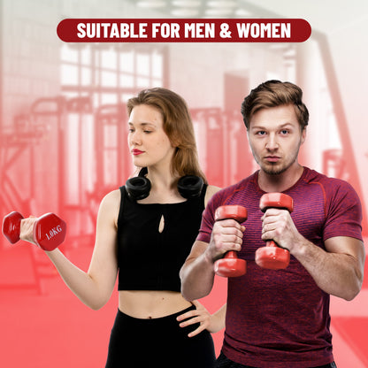 Endless دمبل ثابت مطلي بالفينيل لا نهاية له لتمارين الصالة الرياضية | الخامة: حديد بطبقة من الفينيل | أوزان للنساء والرجال