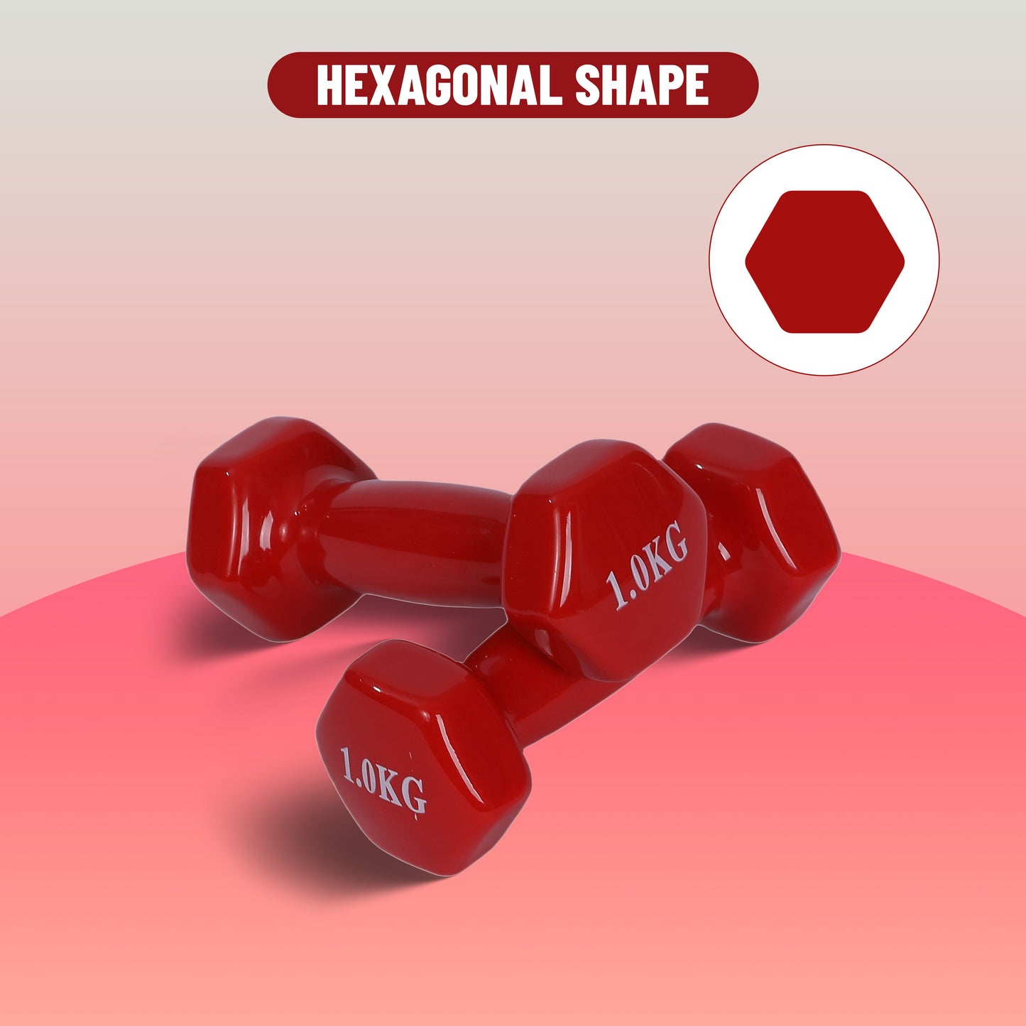 Endless دمبل ثابت مطلي بالفينيل لا نهاية له لتمارين الصالة الرياضية | الخامة: حديد بطبقة من الفينيل | أوزان للنساء والرجال