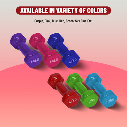 Endless دمبل ثابت مطلي بالفينيل لا نهاية له لتمارين الصالة الرياضية | الخامة: حديد بطبقة من الفينيل | أوزان للنساء والرجال