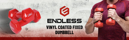Endless دمبل ثابت مطلي بالفينيل لا نهاية له لتمارين الصالة الرياضية | الخامة: حديد بطبقة من الفينيل | أوزان للنساء والرجال