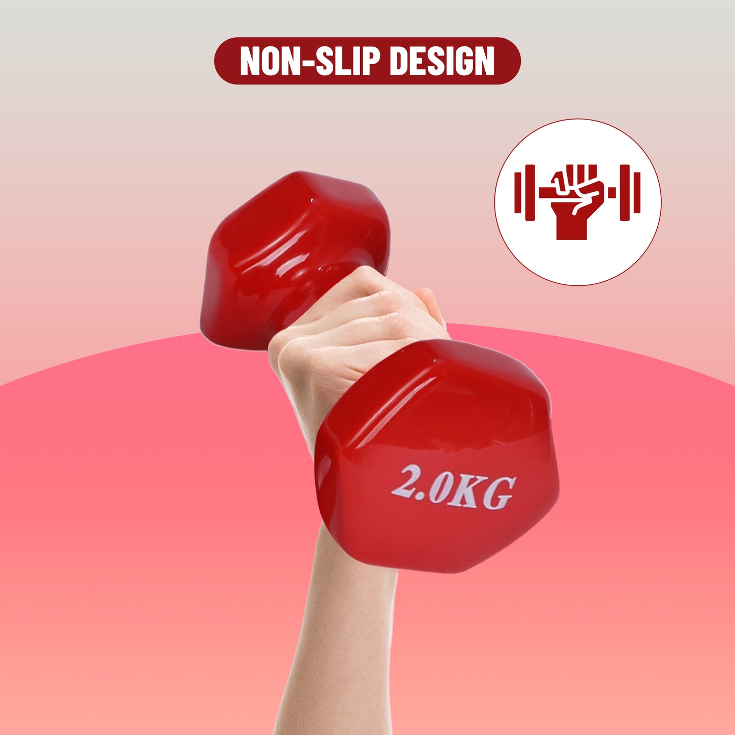 Endless دمبل ثابت مطلي بالفينيل لا نهاية له لتمارين الصالة الرياضية | الخامة: حديد بطبقة من الفينيل | أوزان للنساء والرجال