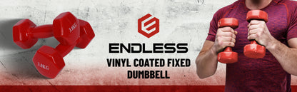 Endless دمبل ثابت مطلي بالفينيل لا نهاية له لتمارين الصالة الرياضية | الخامة: حديد بطبقة من الفينيل | أوزان للنساء والرجال