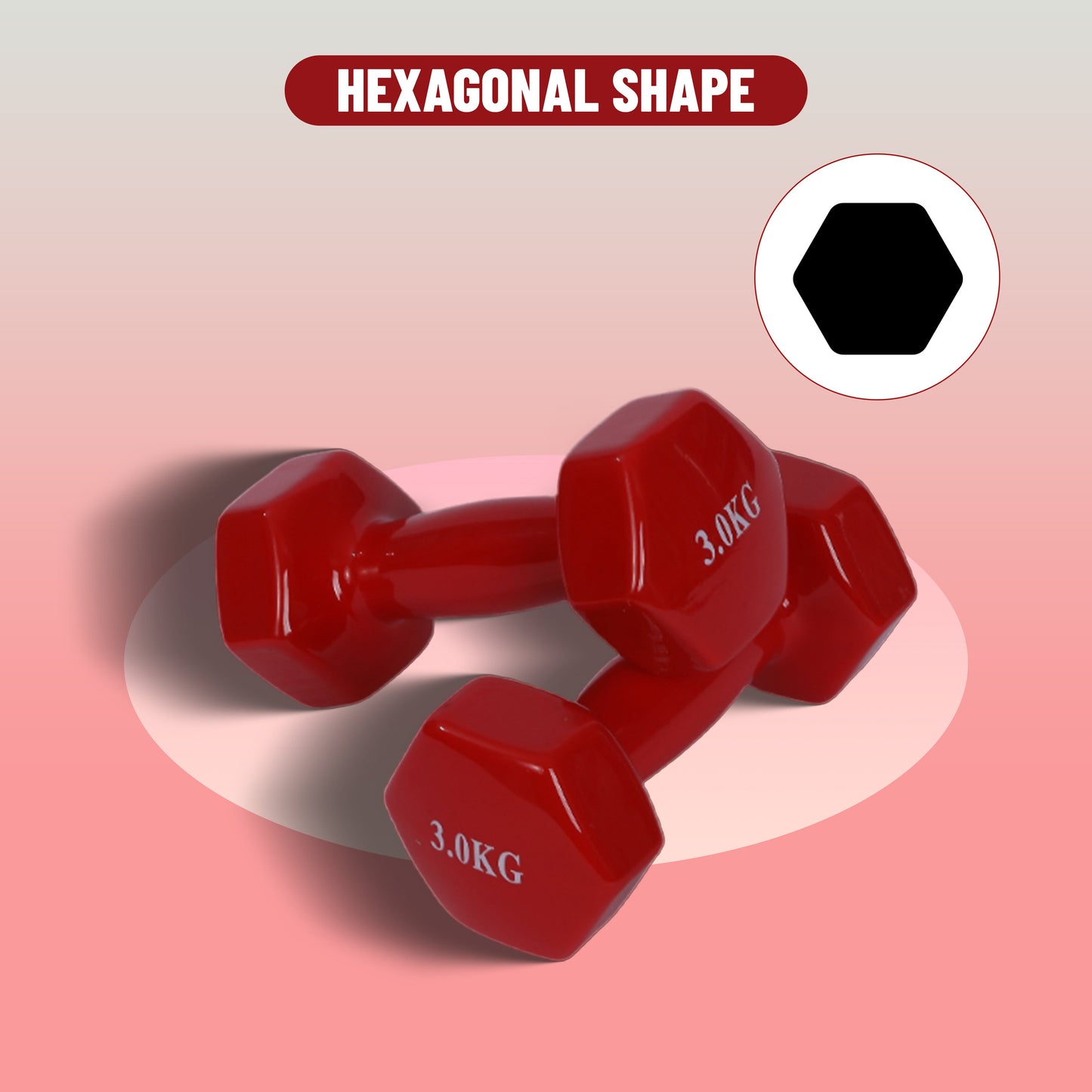 Endless دمبل ثابت مطلي بالفينيل لا نهاية له لتمارين الصالة الرياضية | الخامة: حديد بطبقة من الفينيل | أوزان للنساء والرجال