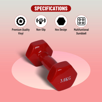 Endless دمبل ثابت مطلي بالفينيل لا نهاية له لتمارين الصالة الرياضية | الخامة: حديد بطبقة من الفينيل | أوزان للنساء والرجال