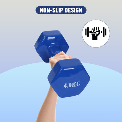 Endless دمبل ثابت مطلي بالفينيل لا نهاية له لتمارين الصالة الرياضية | الخامة: حديد بطبقة من الفينيل | أوزان للنساء والرجال