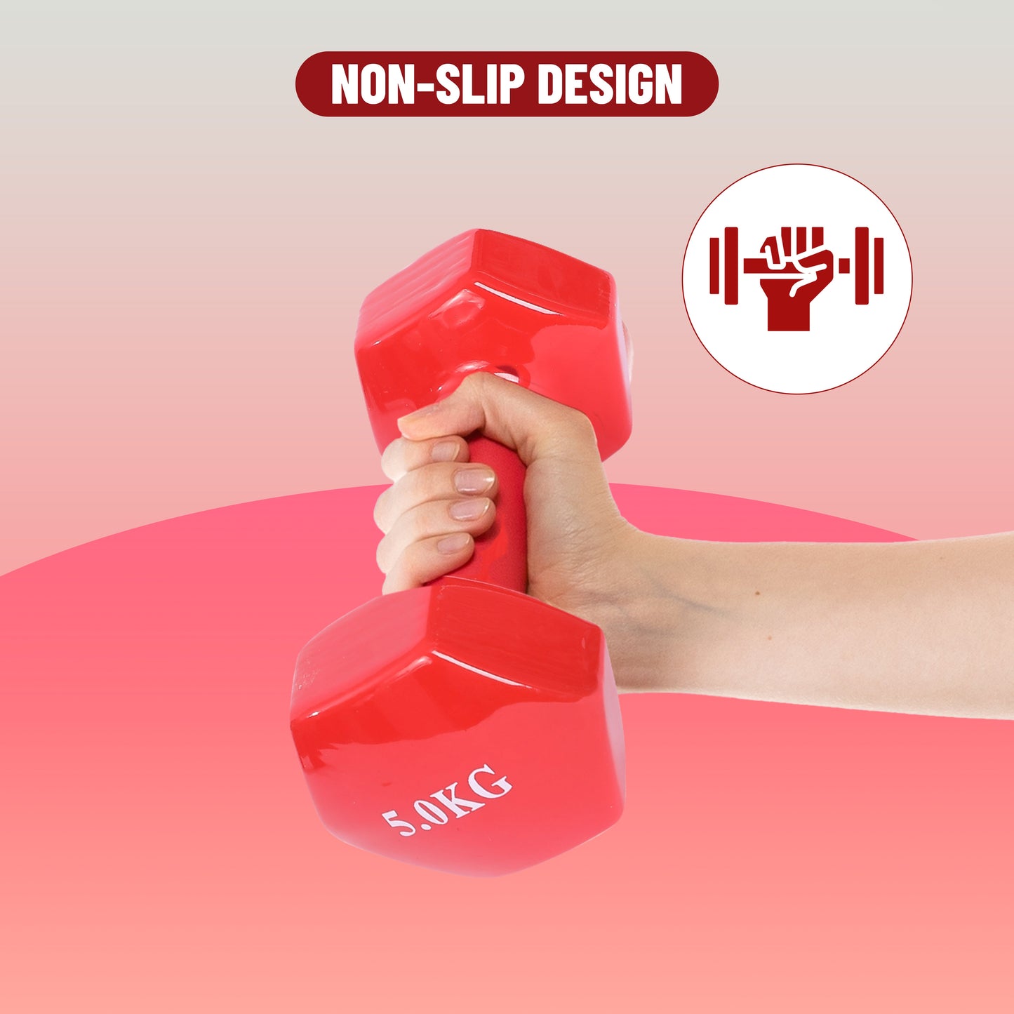 Endless دمبل ثابت مطلي بالفينيل لا نهاية له لتمارين الصالة الرياضية | الخامة: حديد بطبقة من الفينيل | أوزان للنساء والرجال