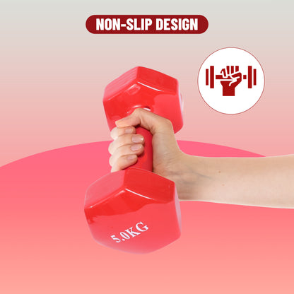 Endless دمبل ثابت مطلي بالفينيل لا نهاية له لتمارين الصالة الرياضية | الخامة: حديد بطبقة من الفينيل | أوزان للنساء والرجال