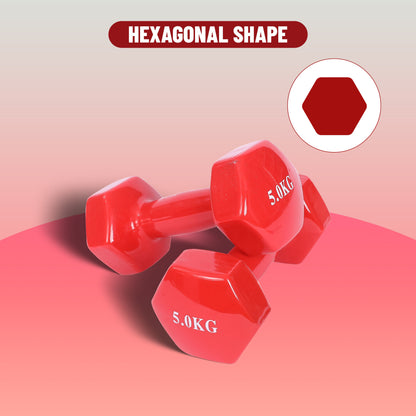 Endless دمبل ثابت مطلي بالفينيل لا نهاية له لتمارين الصالة الرياضية | الخامة: حديد بطبقة من الفينيل | أوزان للنساء والرجال