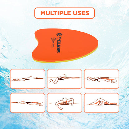 Endless EL1013 Ergonomic Design Kickboard | Material: Vinyl Acetate Foam | Swimming Training Floats for Beginners | Floating Cushions for Kids and Adults