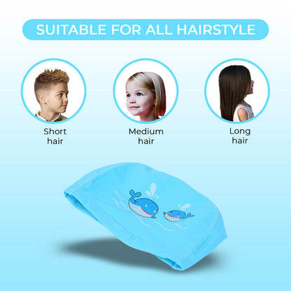 Endless EL1017 Comfortable Polyurethane Swimming Cap | Material: Polyurethane | Flexible Waterproof Swimming Cap for Long and Short Hair with Thick Brim | for Kids
